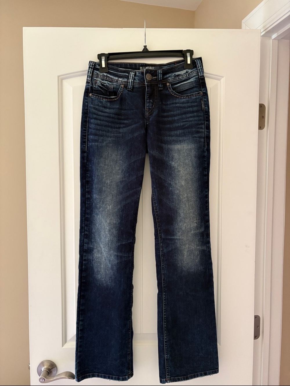 Silver Jeans Dark Wash Suki Mid Slim Boot